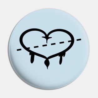 A Patched Heart Pin