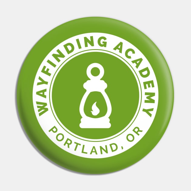 Wayfinding Academy Seal in white Pin by WayfindingAcademy