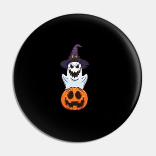 Look What You Ghost Funny Pumpkin Made Me BREW Halloween Log Pin