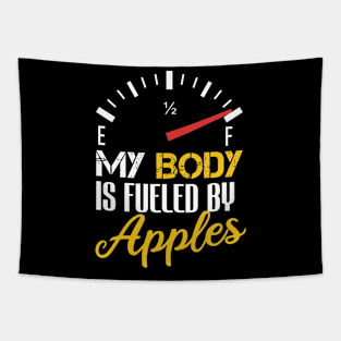 Funny Saying My Body is Fueled By Apples - Humor Present Ideas For Women Tapestry