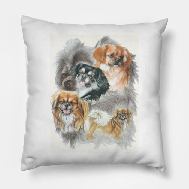 Tibetan Spaniel Medley Pillow by BarbBarcikKeith