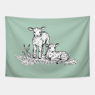 Two Little Lambs Tapestry