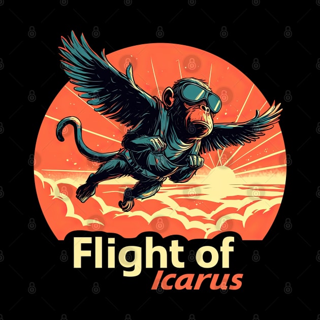 Flight of Icarus Iron Maiden monkey by obstinator