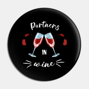 "Partners in wine on black Pin