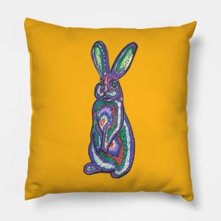 Paint Bunny Pillow