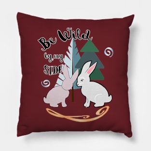 Bunnies and Trees 1 Pillow