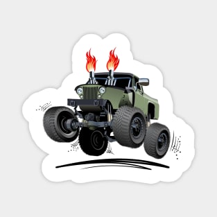 Cartoon monster truck Magnet