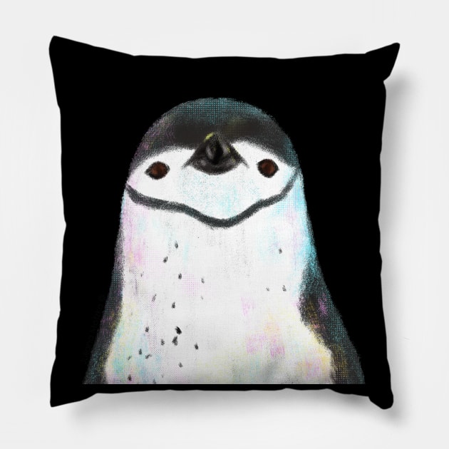 Chinstrap Penguin Pillow by julianamotzko