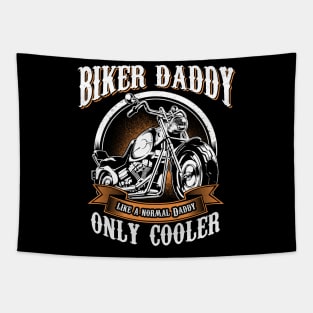 Only Cool Daddy Rides Motorcycles T Shirt Rider Gift Tapestry