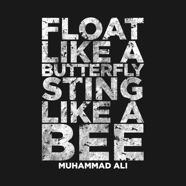 Float Like A Butterfly Sting Like A Bee Muhammad Ali Quote Hoodie