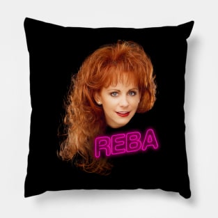 Reba // Neon-Style 80s Fan Design Pillow