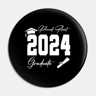 proud aunt graduate class of 2024 funny senior Pin