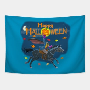 A Headless Horseman Halloween Tapestry