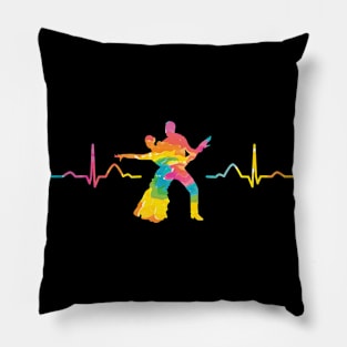 Latin Dancing Couple Heartbeat Dancer Pillow