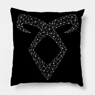 Shadowhunters rune / The mortal instruments - Angelic power rune stars / galaxy design (white) - Alec, Clary, Jace, Izzy Pillow