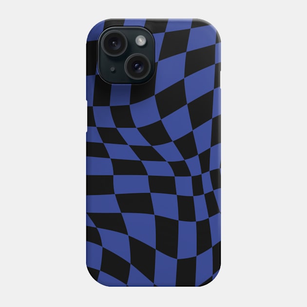 Inter Distorted Checkered Pattern Phone Case by Footscore