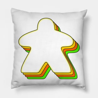 Colorful Board Game Meeple Pillow