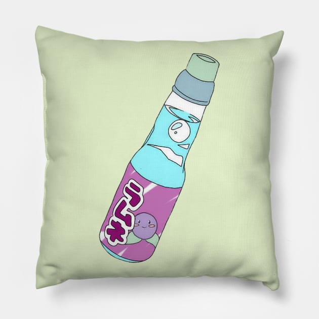 Kawaii Blueberry Soda Drink Pillow by PeachPantone