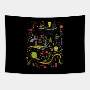 Alien Playground Tapestry