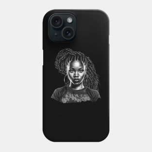 Black Girl with Braids, Black Girl Magic Phone Case