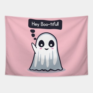 Hey Bootiful, Cute Kawaii Ghost Tapestry