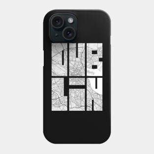 Dublin, Ireland City Map Typography - Light Phone Case