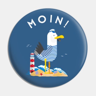 Moin Möwe Kapitän Norddeutschland Pin