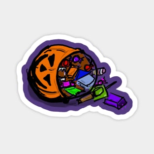 Halloween Trick or Treat Bucket Magnet