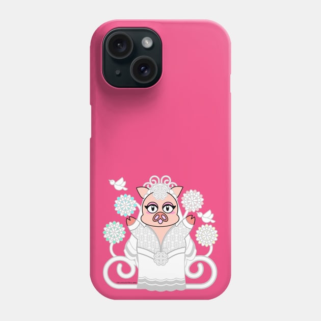 PIGGY WHITE WEDDING: BRIDE Phone Case by cholesterolmind