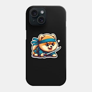 Pomeranian ninja Phone Case