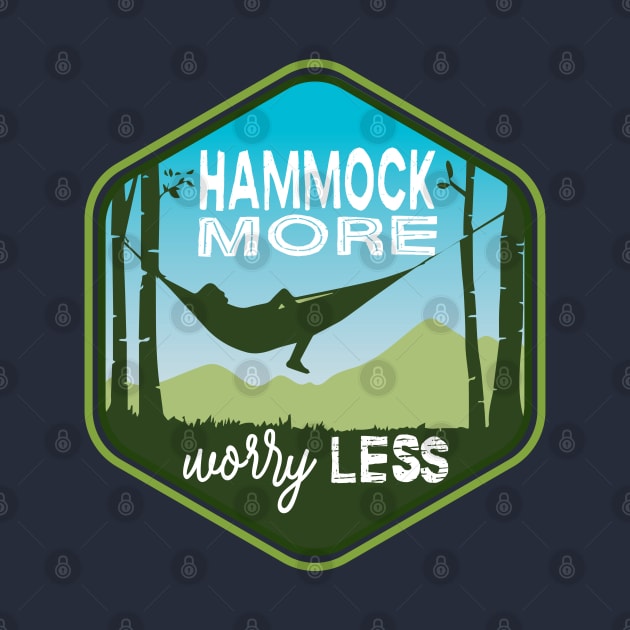 HAMMOCK MORE, WORRY LESS (Large) by Jitterfly