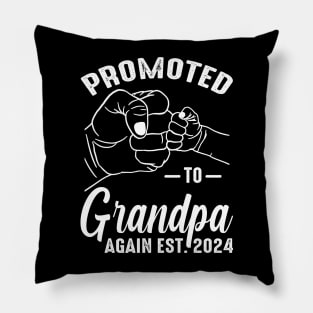 Promoted to Grandpa Again 2024 Pillow