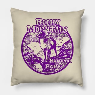 Rocky Mountain National Park Vintage Pillow