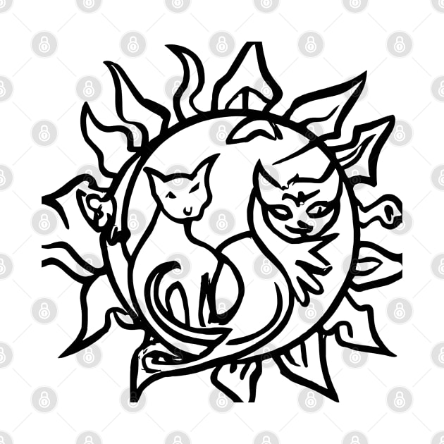 Shining Sun Cats by lazykitty