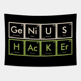 Funny Genius Hacker Element Cyber Security Tapestry