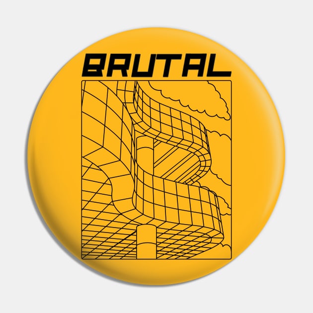 Brutal Architecture, Architects, Builders, Designers Gift Pin by Style Conscious