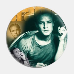 Marlon Brando Collage Portrait Pin