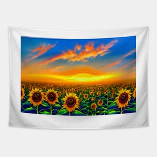 Sunflower field Tapestry