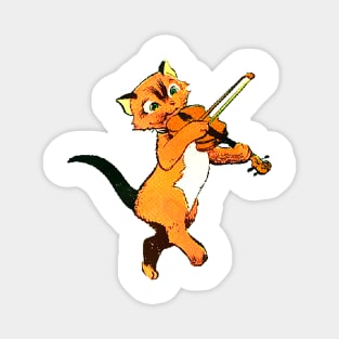 Cat violinist with violin Magnet