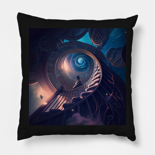 Infinite Celestial Library Pillow by D3monic