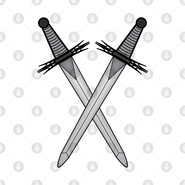 Crossed swords symbol - Masonic symbol of Master of Ceremonies for Blue Lodge Freemasonry by NxtArt