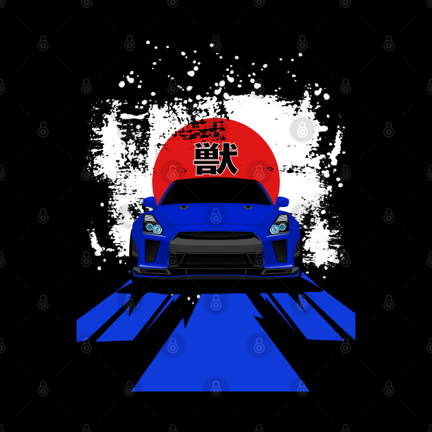 R35 jdm car flag japan by Car_Designer