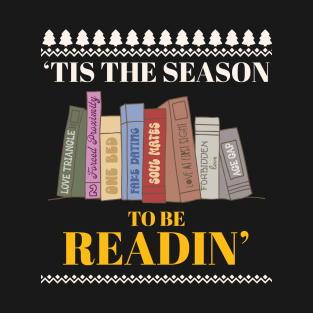 Bookish book Christmas holiday gifts & librarian gift for book nerds, bookworms T-Shirt