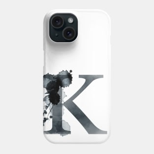 Floral Monogram K Dark Herbs And Flora Phone Case