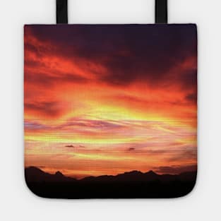 Fiery Phoenix sunset sky Tote