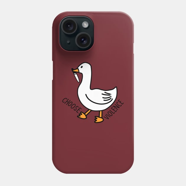 Goose With Knife Phone Case by xyzstudio