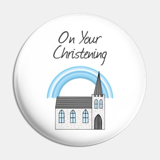 On Your Christening Church Baptism For Boy Pin