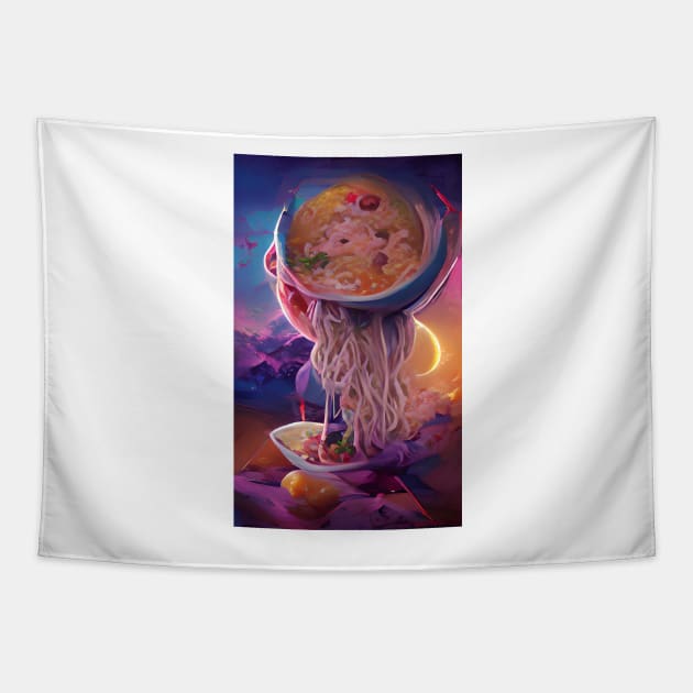 Good Ramen At Night | Ramen Near Me For Life Tapestry by PsychicLove
