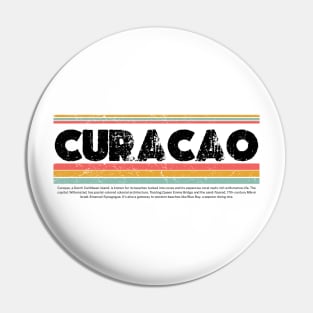 Curaçao  gift  art 90s style retro vintage 80s Pin