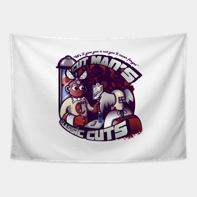 Cutman's Classic Cuts Tapestry by BCArtDesign